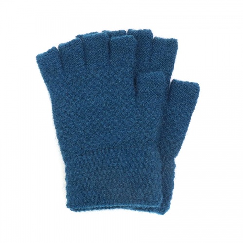 Teal Blue Fingerless Gloves by Peace of Mind